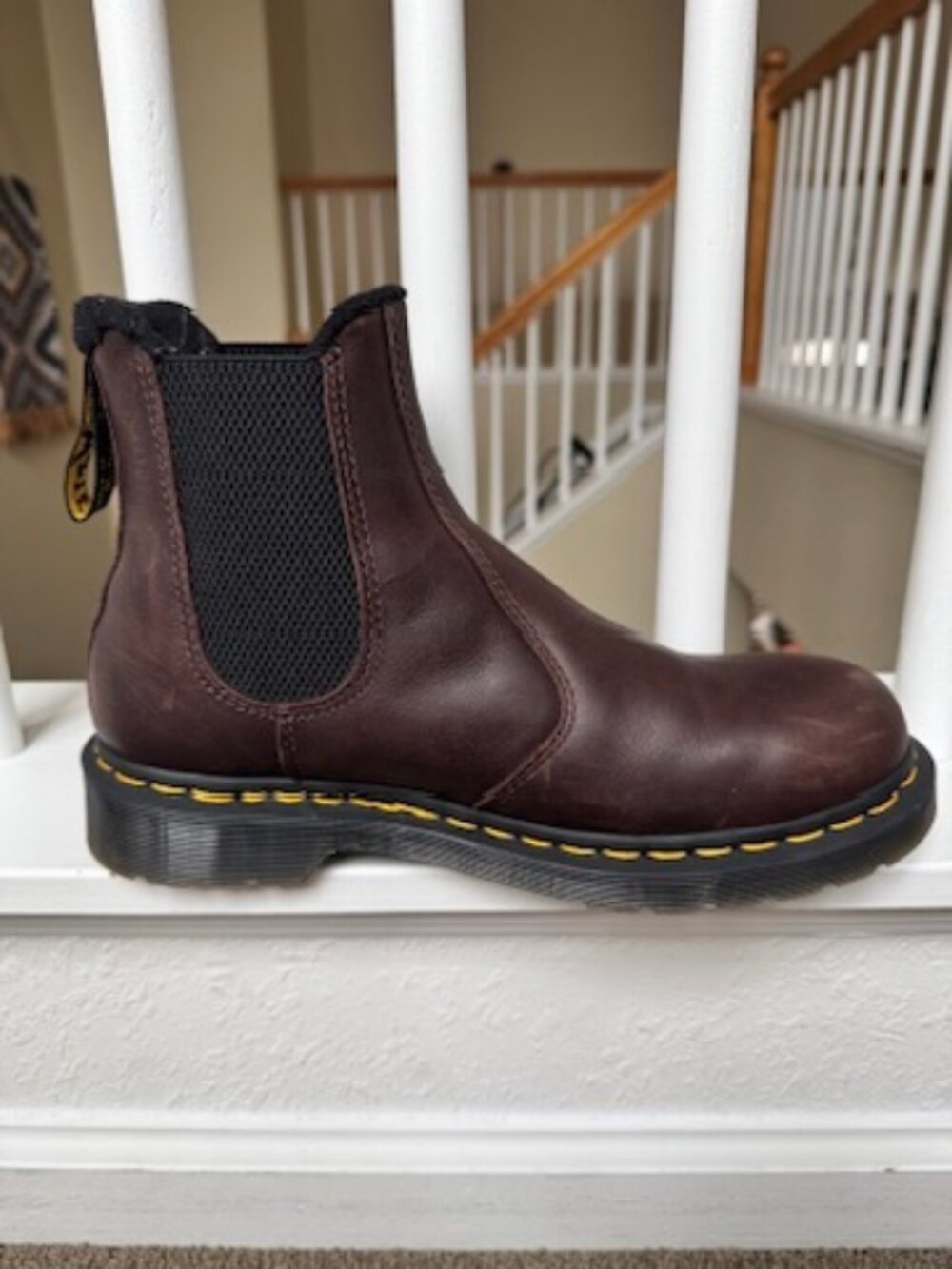 "Doc" Dr. Martens Brown Chelsea Boot with Warm Wair - US Men's 8, Women's 9 - Picture 5 of 8